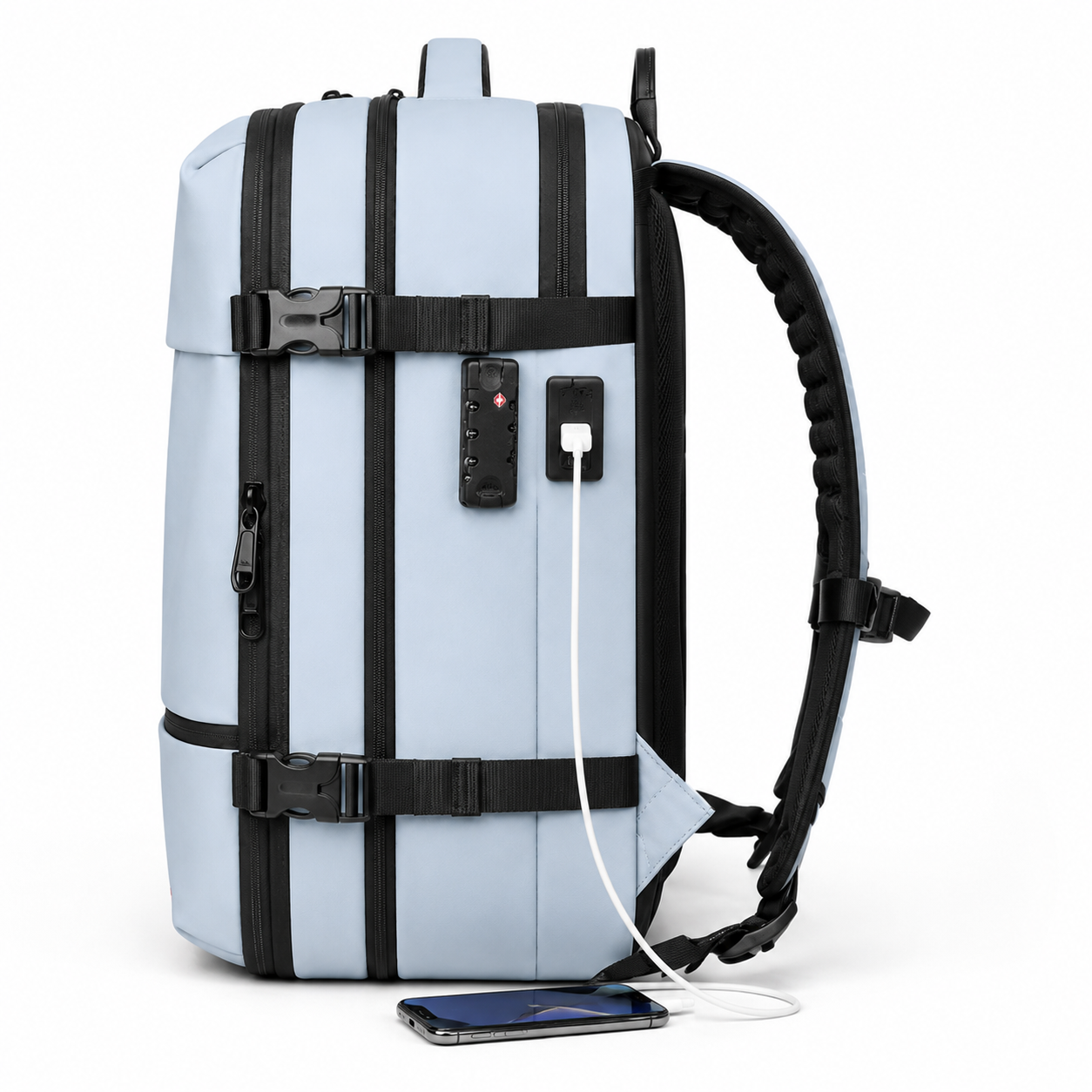 Sac à dos cabine compression sous vide Bleu clair | Vorha