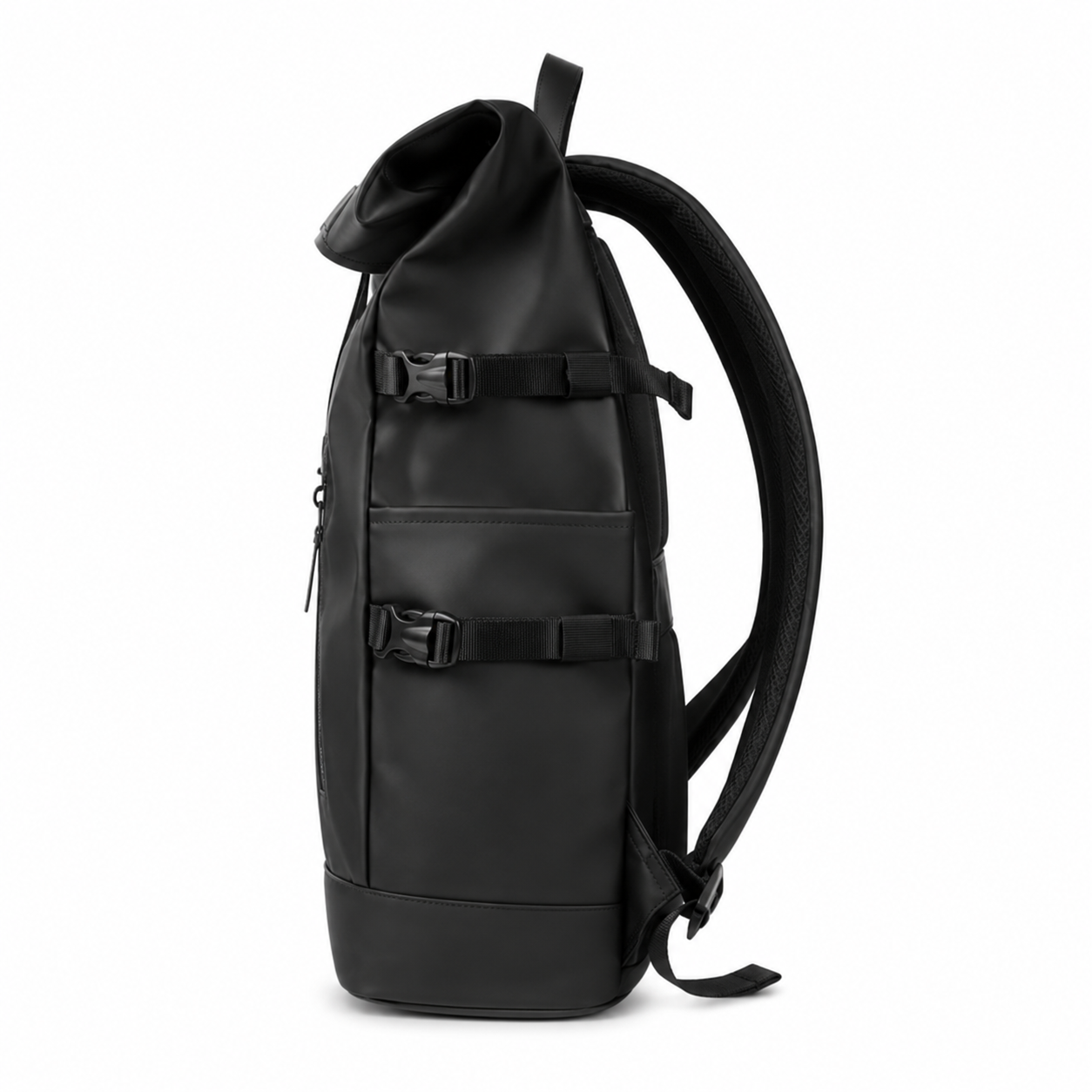 Sac à dos voyage roll-top noir avec port USB | VORHA