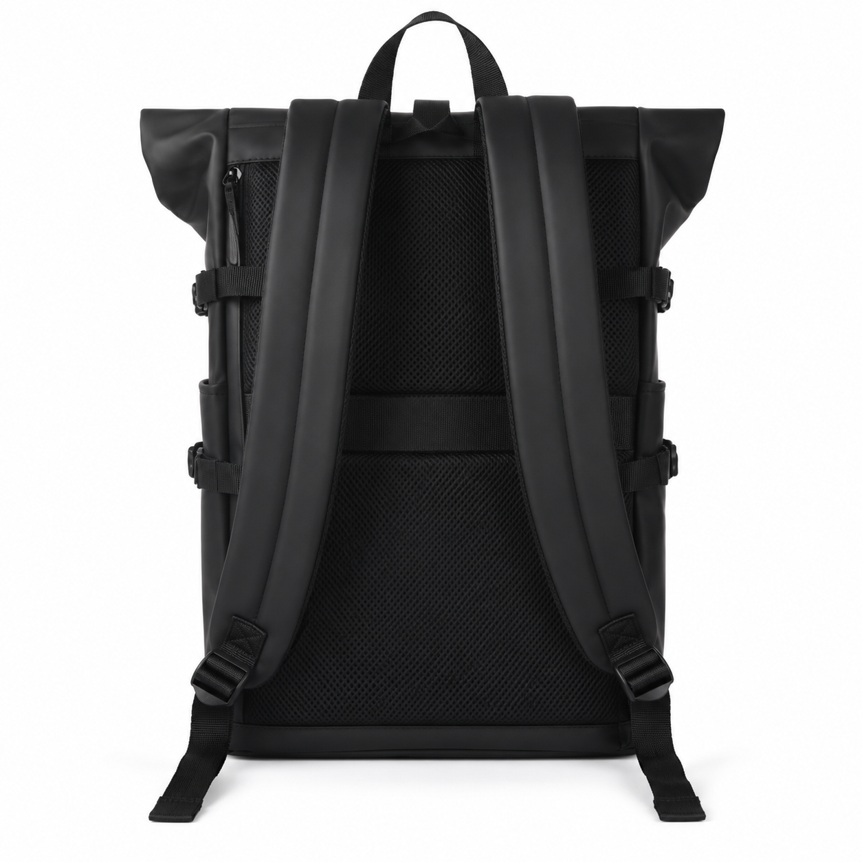 Sac à dos voyage roll-top noir avec port USB | VORHA