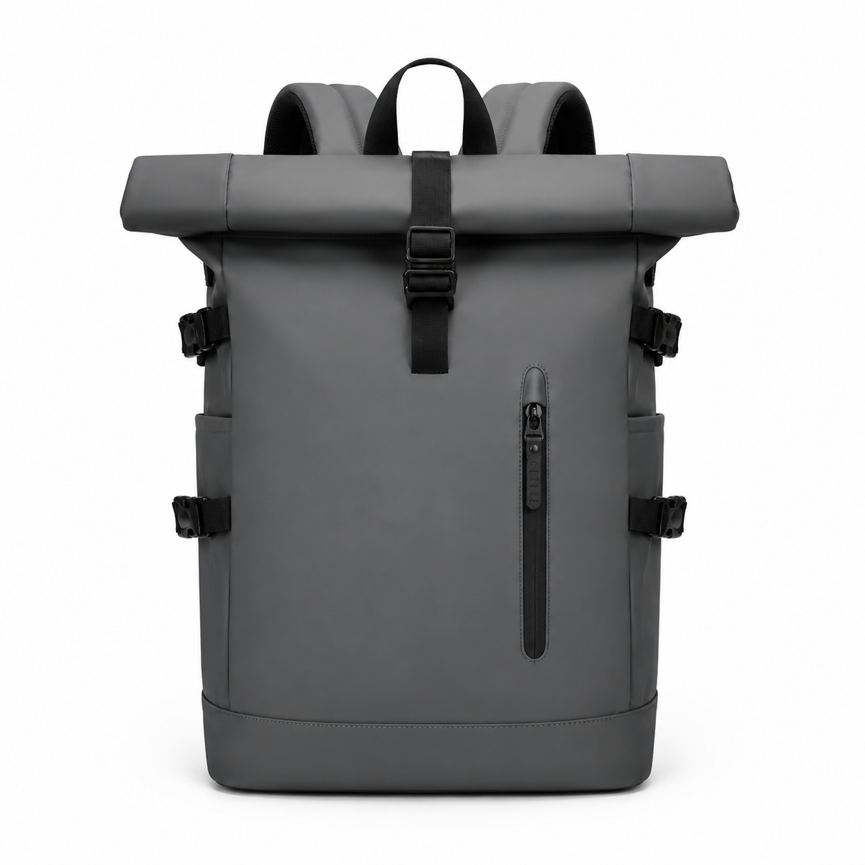Sac à dos voyage roll-top gris avec port USB | VORHA