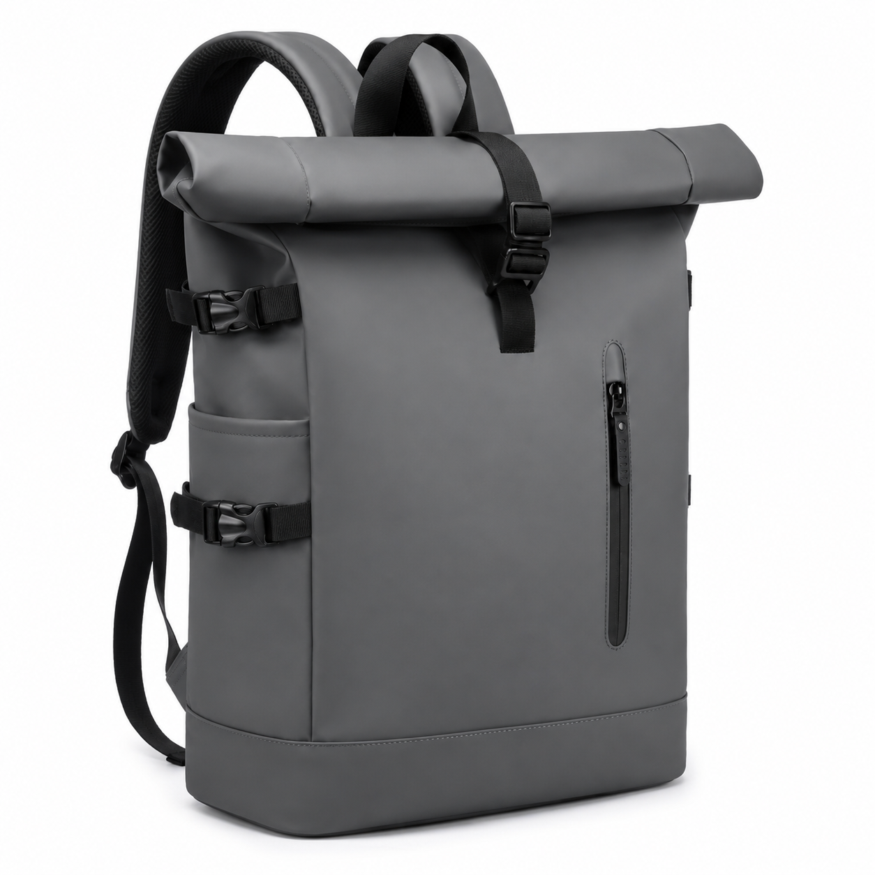 Sac à dos voyage roll-top gris avec port USB | VORHA