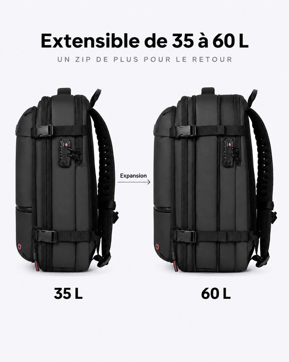 VORHA Original : extensible de 35 à 60 L