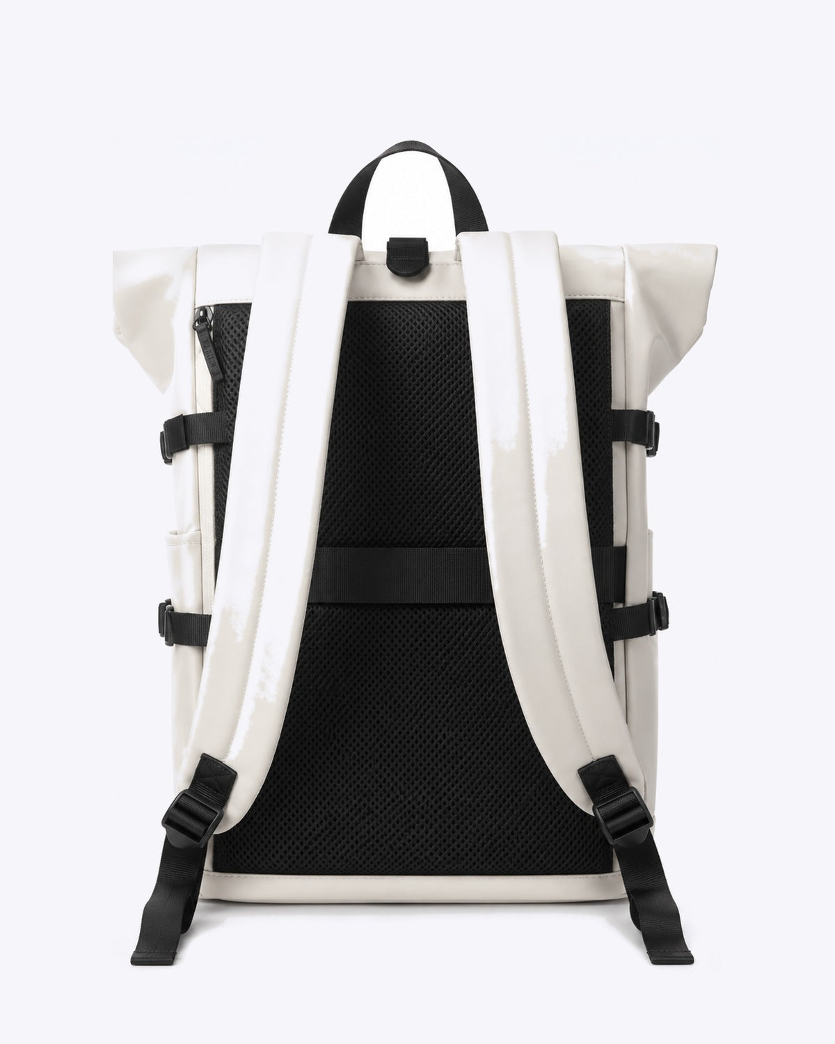 Sac à dos voyage roll-top blanc avec port USB