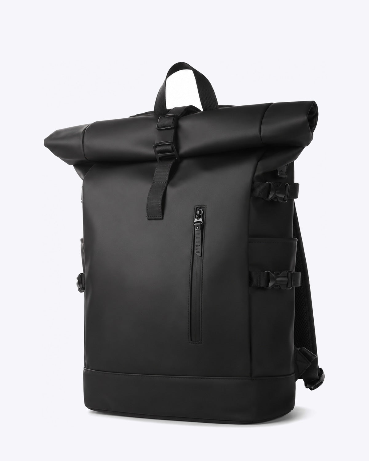 Sac à dos voyage roll-top noir avec port USB