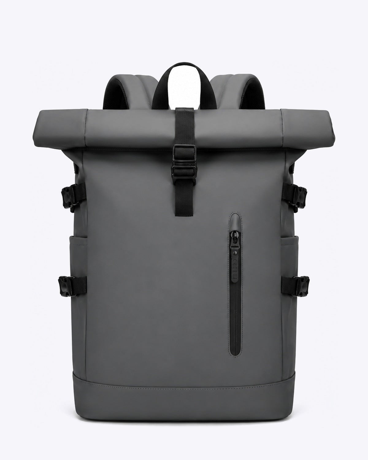 Sac à dos voyage roll-top noir avec port USB