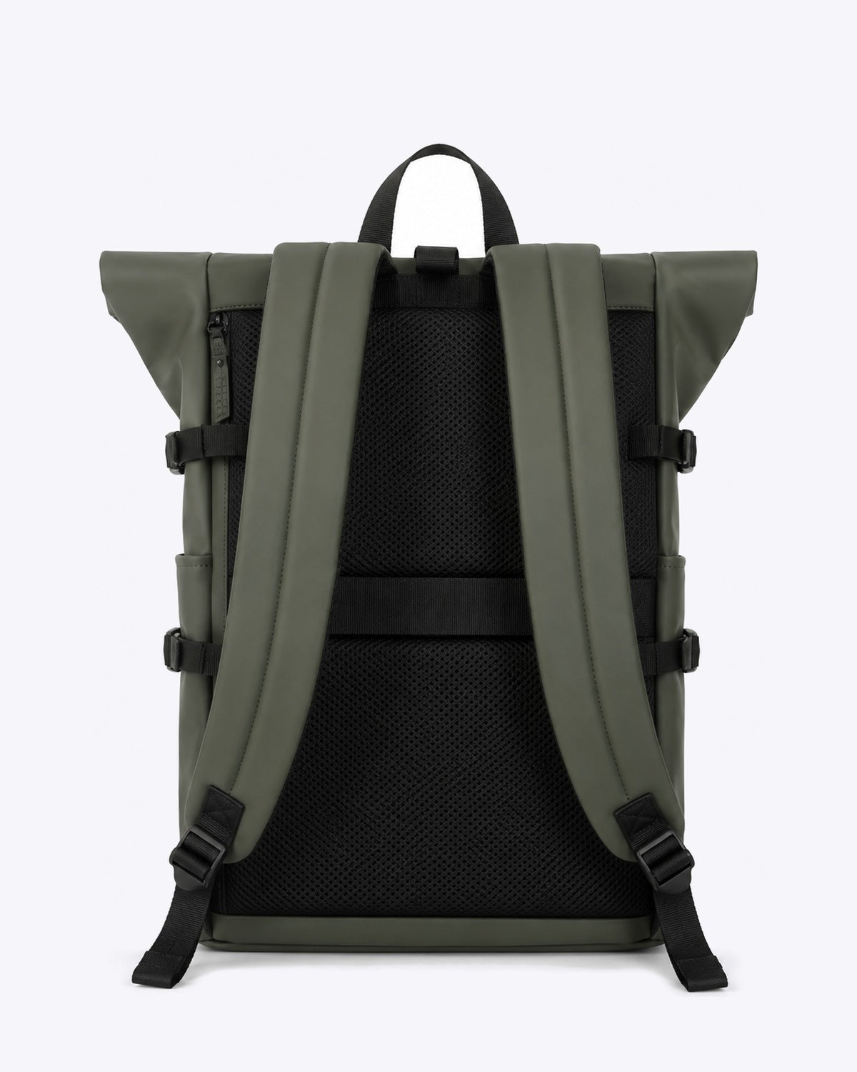 Sac à dos voyage roll-top vert avec port USB